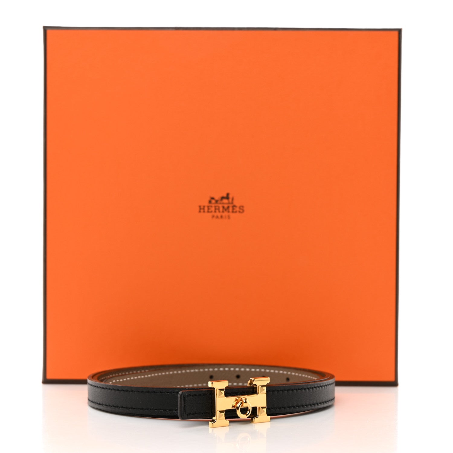 Hermes Swift Epsom 13mm 5382 Rock Belt 90 36 Black Gold 7 of 7