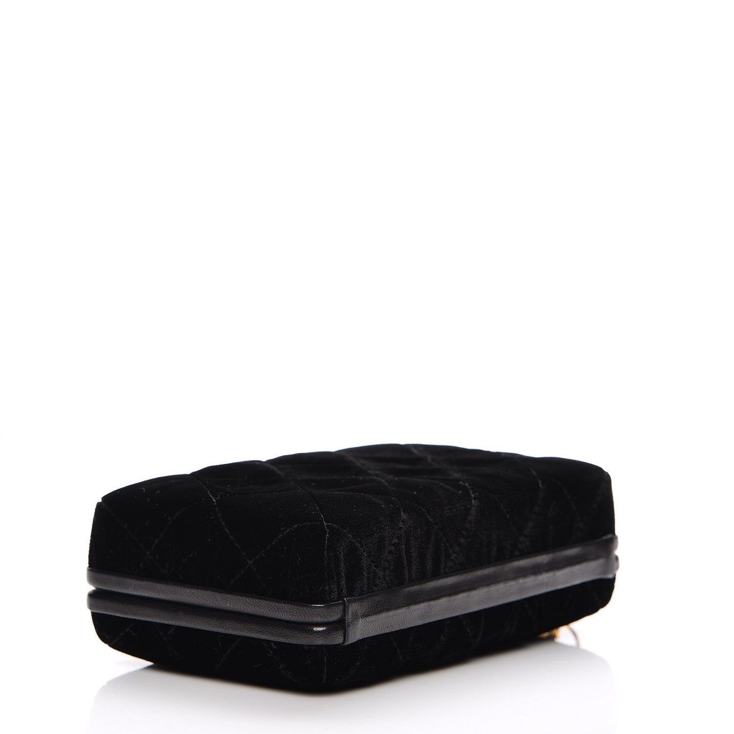 Chanel Quilted Velvet Clutch Black 5 of 9
