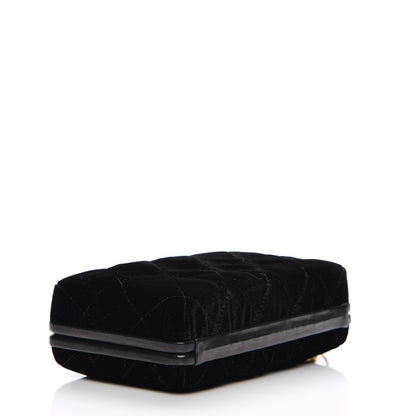 Chanel Quilted Velvet Clutch Black 5 of 9