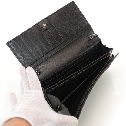 Gucci Monogram Metal Bar Chain Wallet Black 4 of 7