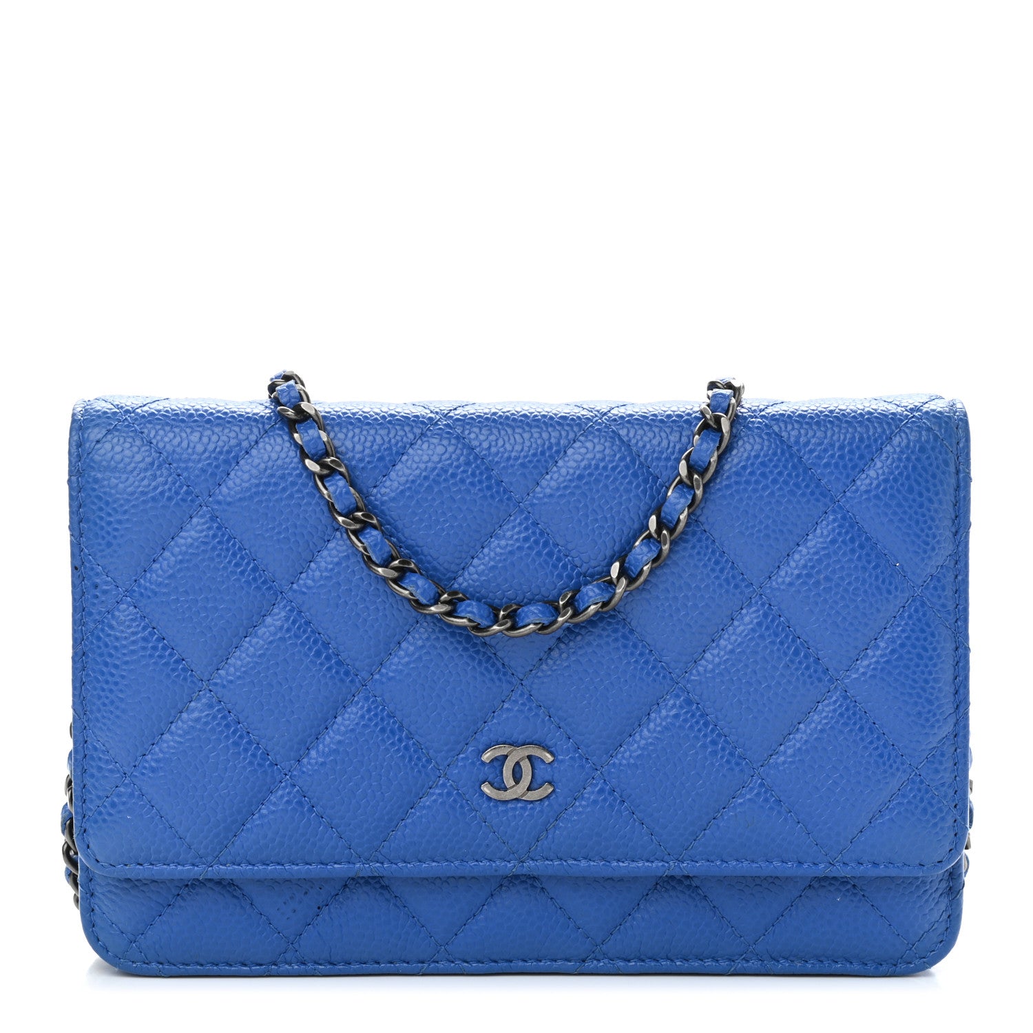 Chanel Caviar Quilted Wallet On Chain WOC Blue 1 of 16