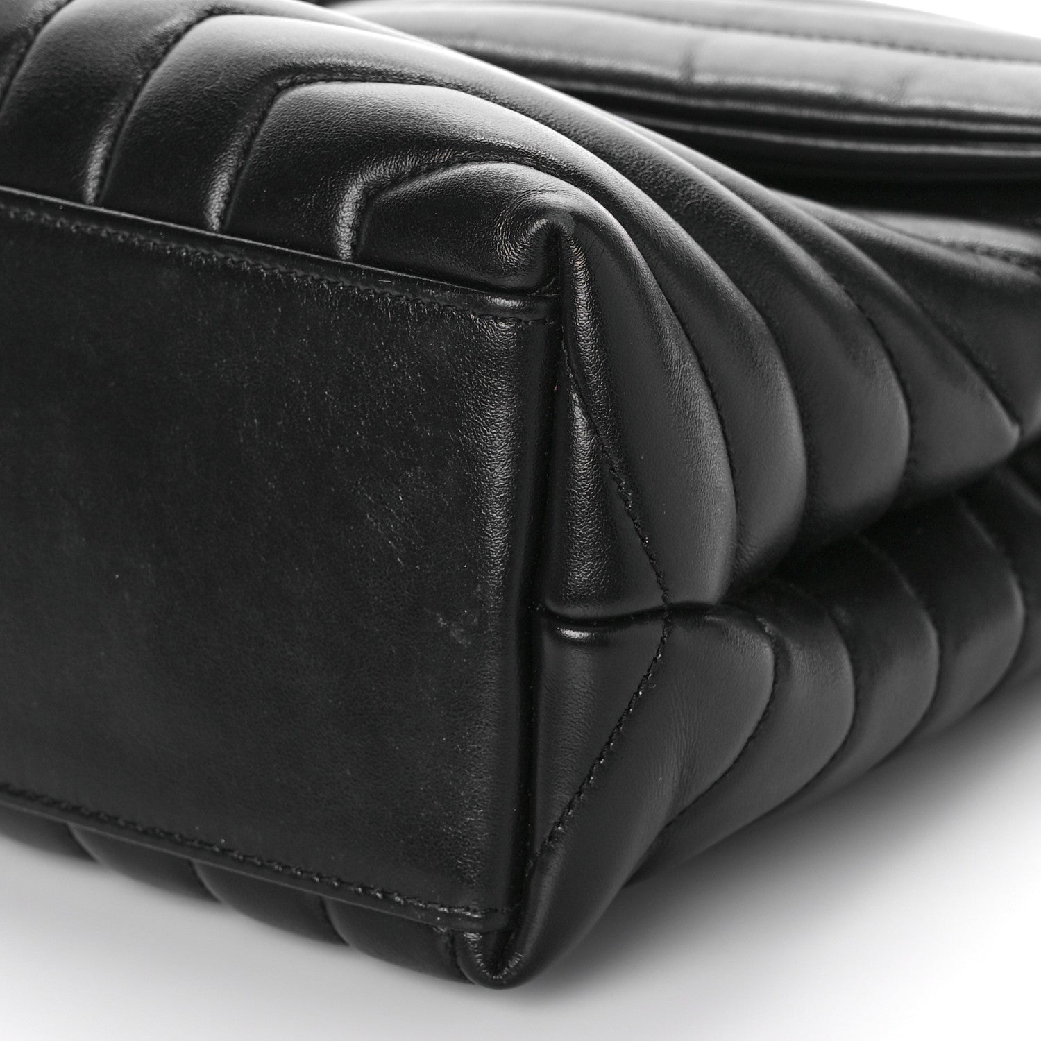 Saint Laurent Calfskin Y Quilted Monogram Medium Loulou Chain Satchel Black 8 of 10
