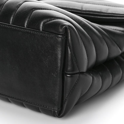 Saint Laurent Calfskin Y Quilted Monogram Medium Loulou Chain Satchel Black 8 of 10