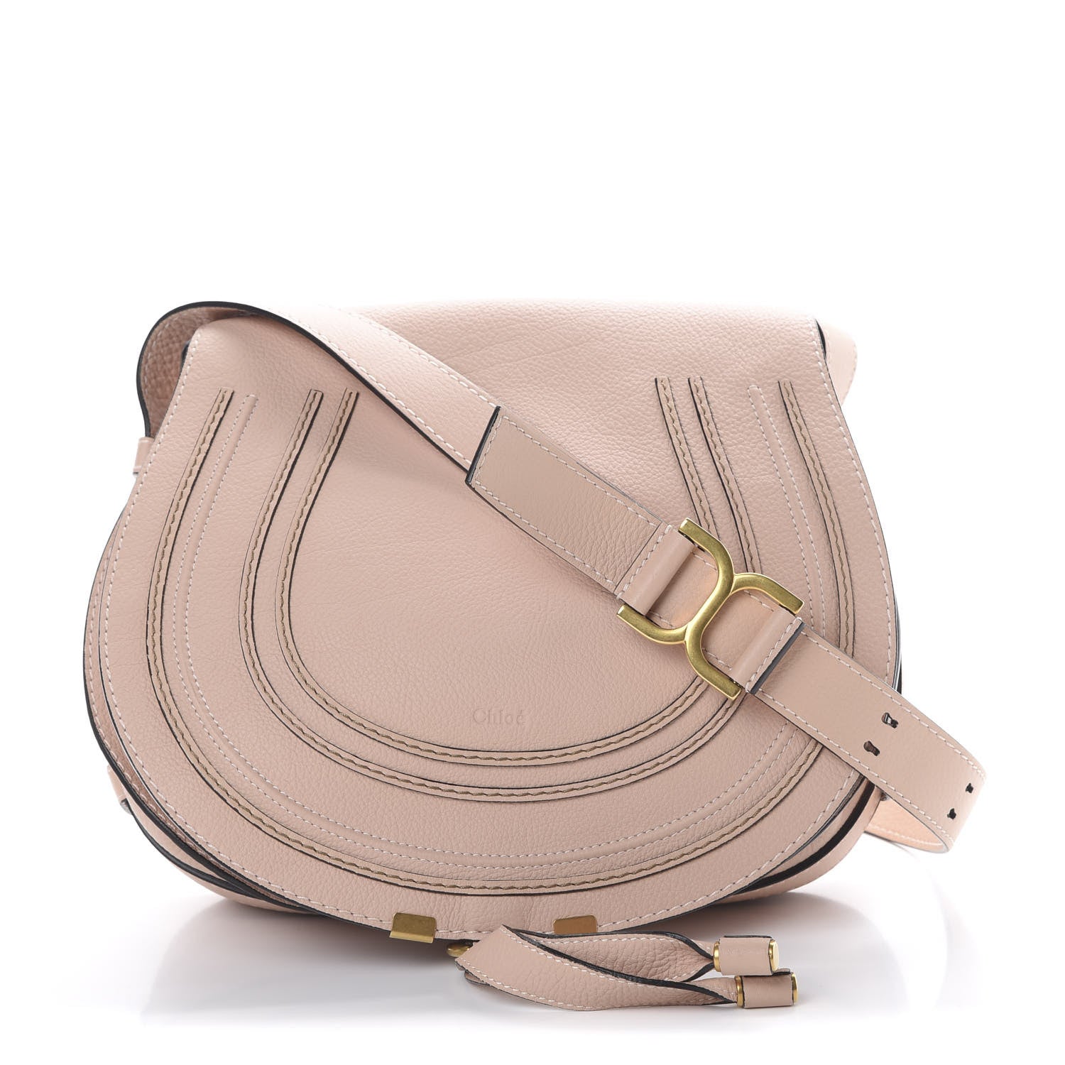 Chloe Calfskin Medium Marcie Round Crossbody Bag Blush Nude 1 of 10