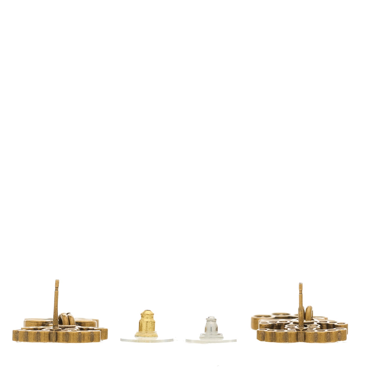 Chanel Metal Crystal City of Lights No 5 Drop Earrings Gold 3 of 4