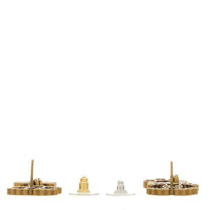 Chanel Metal Crystal City of Lights No 5 Drop Earrings Gold 3 of 4