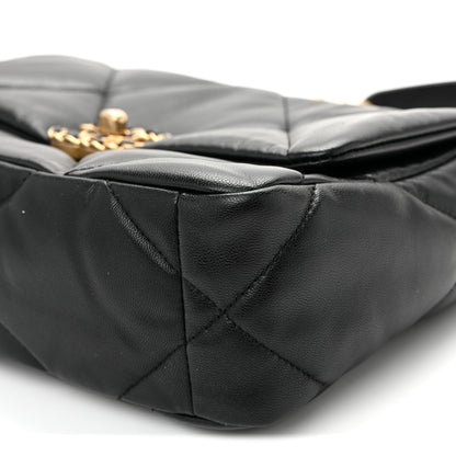 Chanel Goatskin Quilted Medium Chanel 19 Flap Black 10 of 11