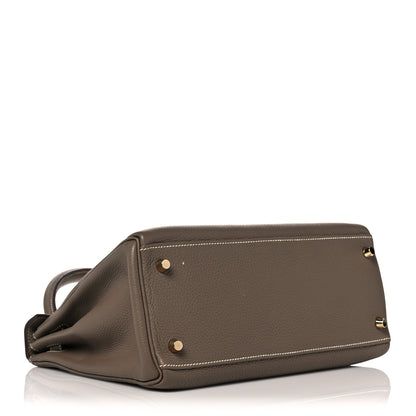 Hermes Togo Kelly Retourne 28 Etoupe 5 of 40