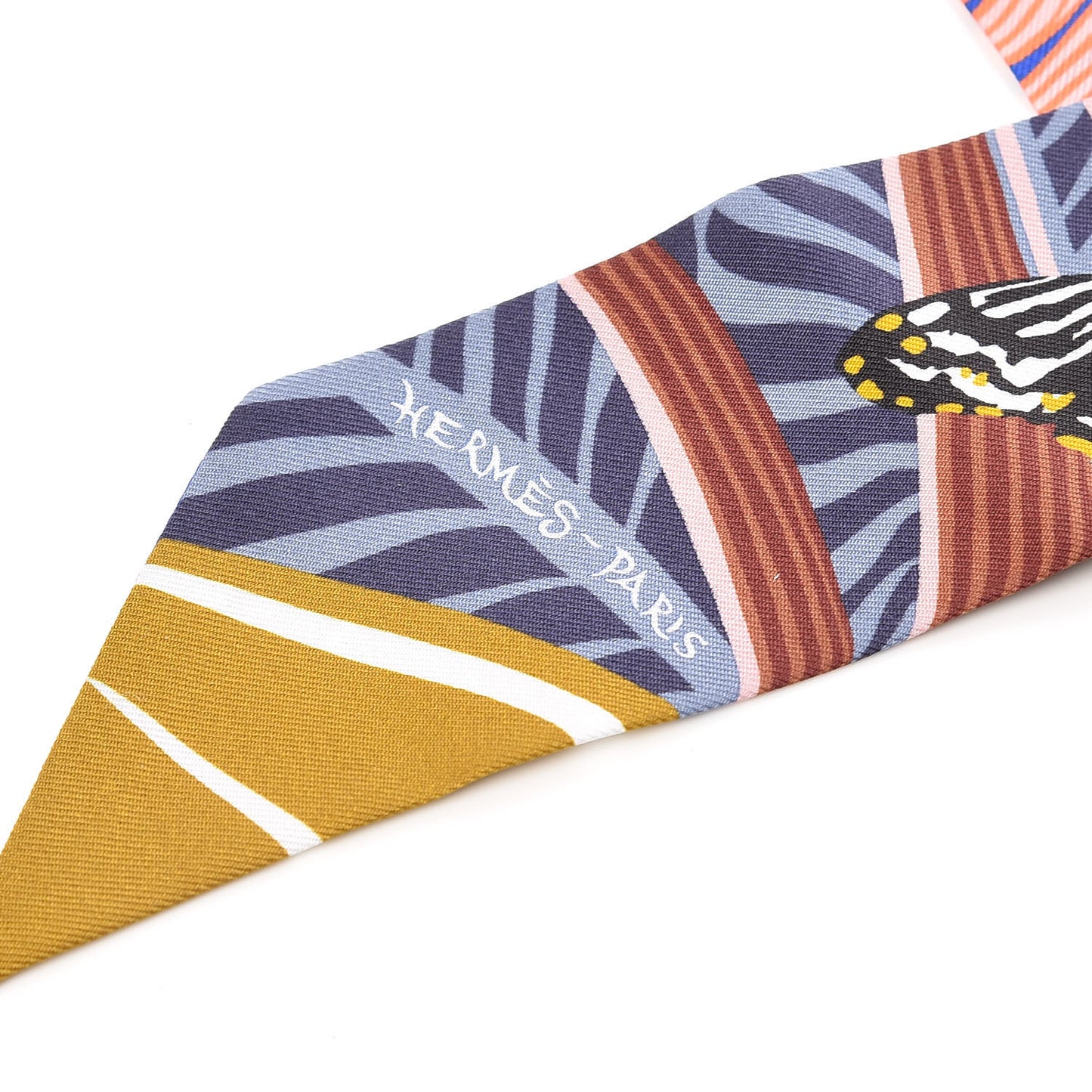 Silk Jaguar Quetzal Twilly Bleu Roy Brun Saum