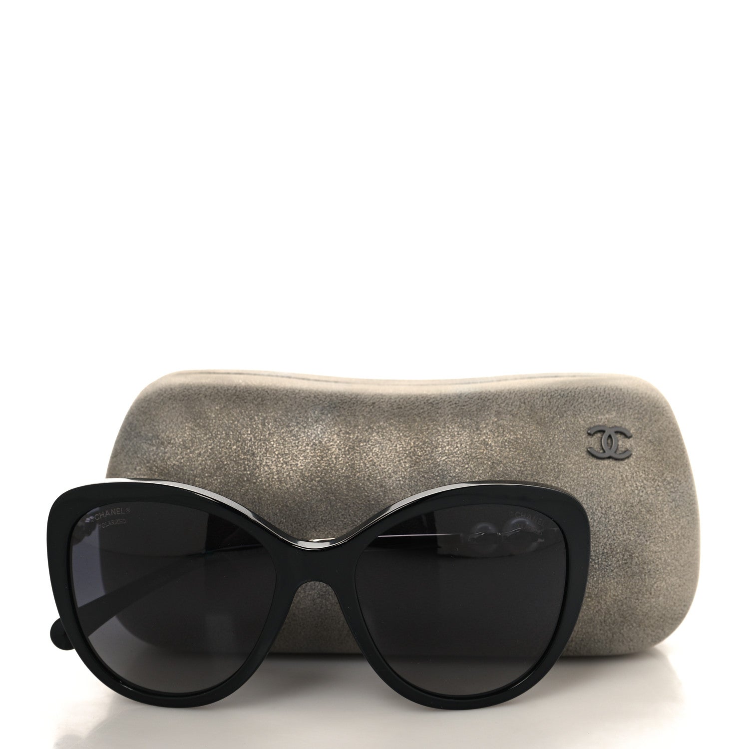 Chanel Acetate Pearl Polarized Winter Butterfly Sunglasses 5338-H-A Black 7 of 7
