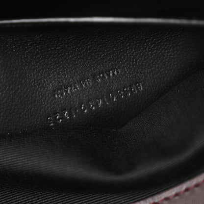 Saint Laurent Suede Chevron Quilted Medium LouLou Smoky Burgundy 8 of 12