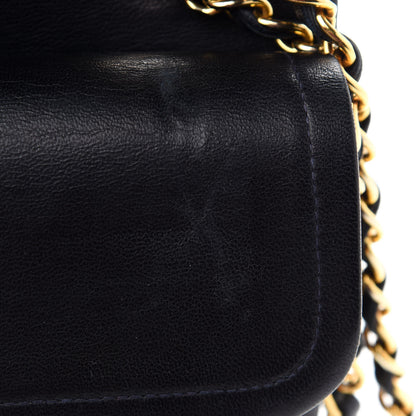 Chanel Lambskin Quilted Medium Double Flap Navy 11 of 15