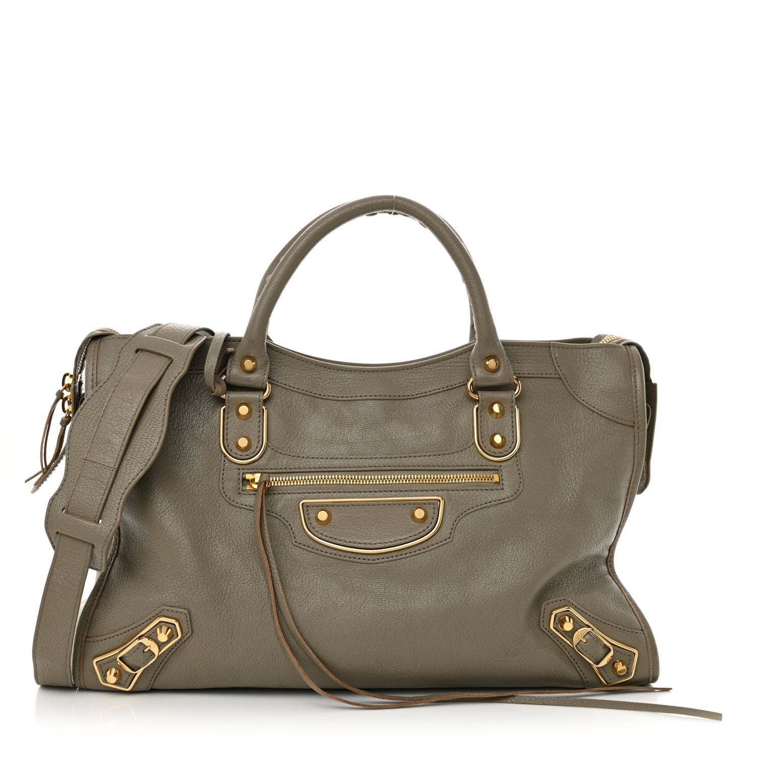 Balenciaga Chevre Gold Metallic Edge Hardware City Gris Taupe 1 of 13