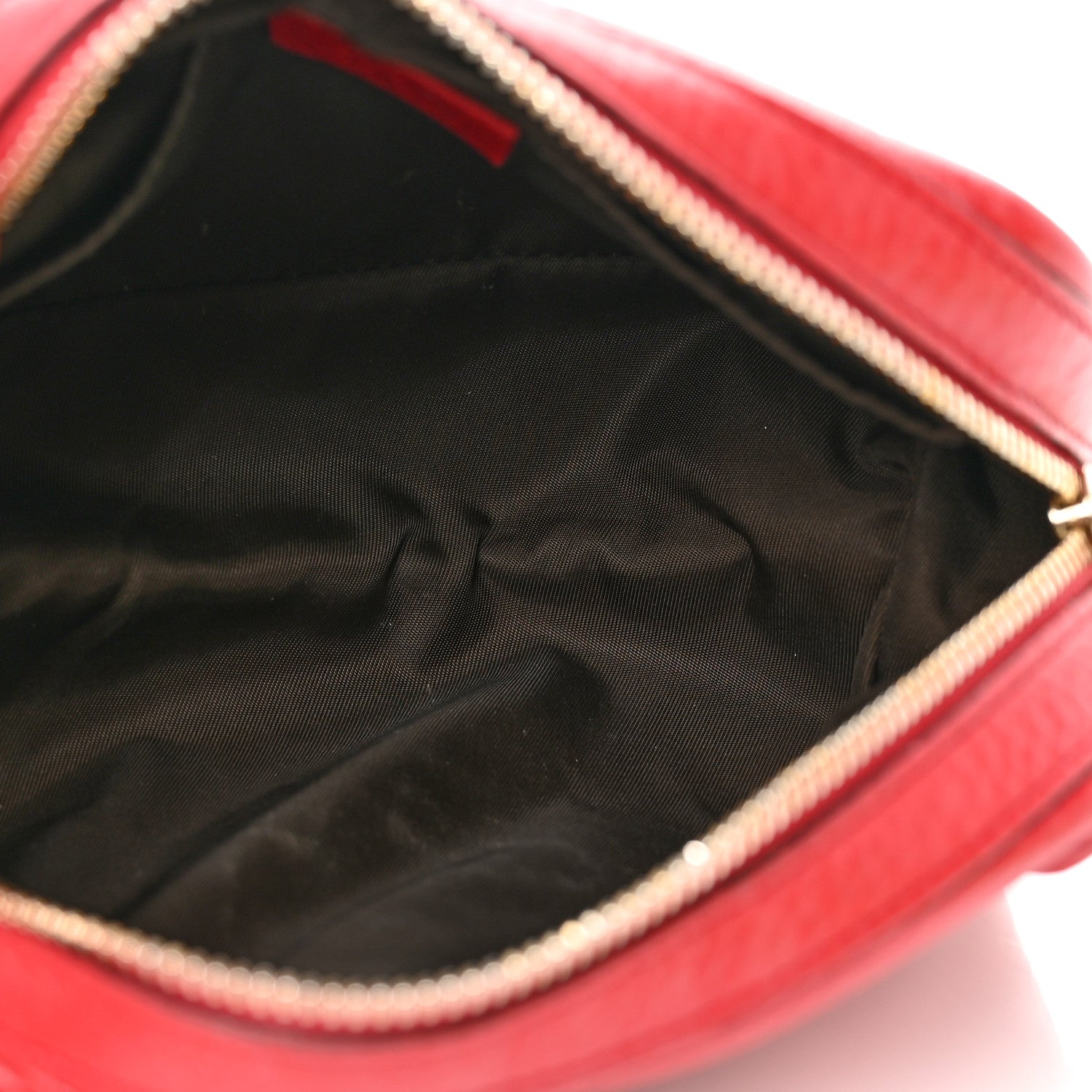 Gucci Pebbled Calfskin Medium Soho Cosmetic Case Red 5 of 7