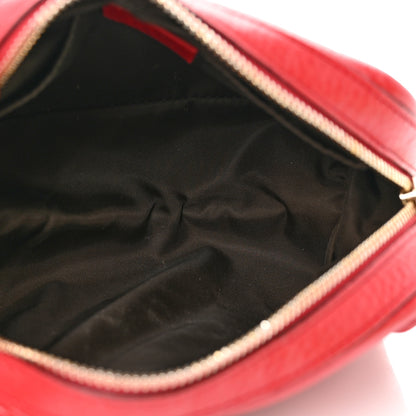 Gucci Pebbled Calfskin Medium Soho Cosmetic Case Red 5 of 7