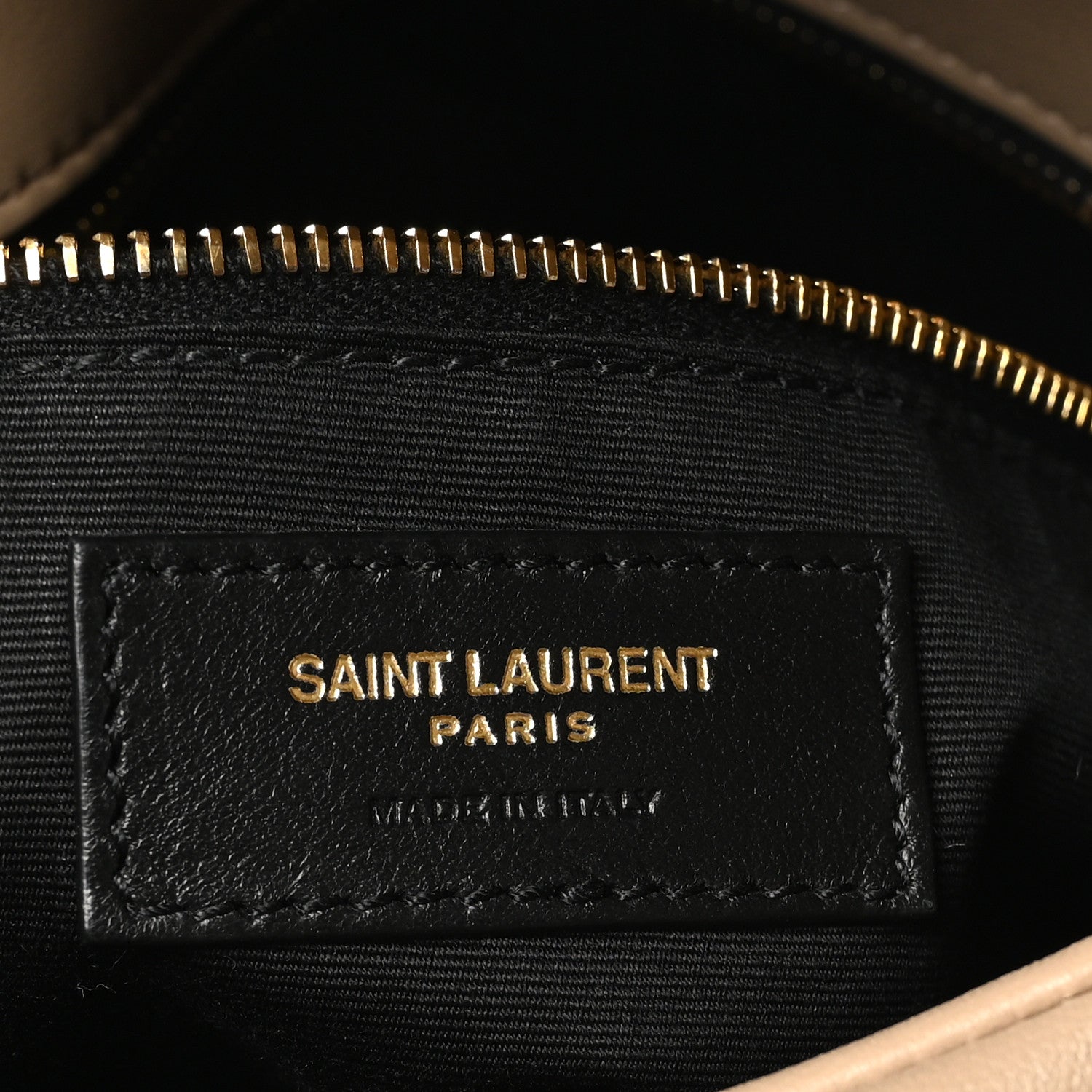 Saint Laurent Lambskin Quilted Small Loulou Puffer Monogram Chain Satchel Dark Beige 6 of 10
