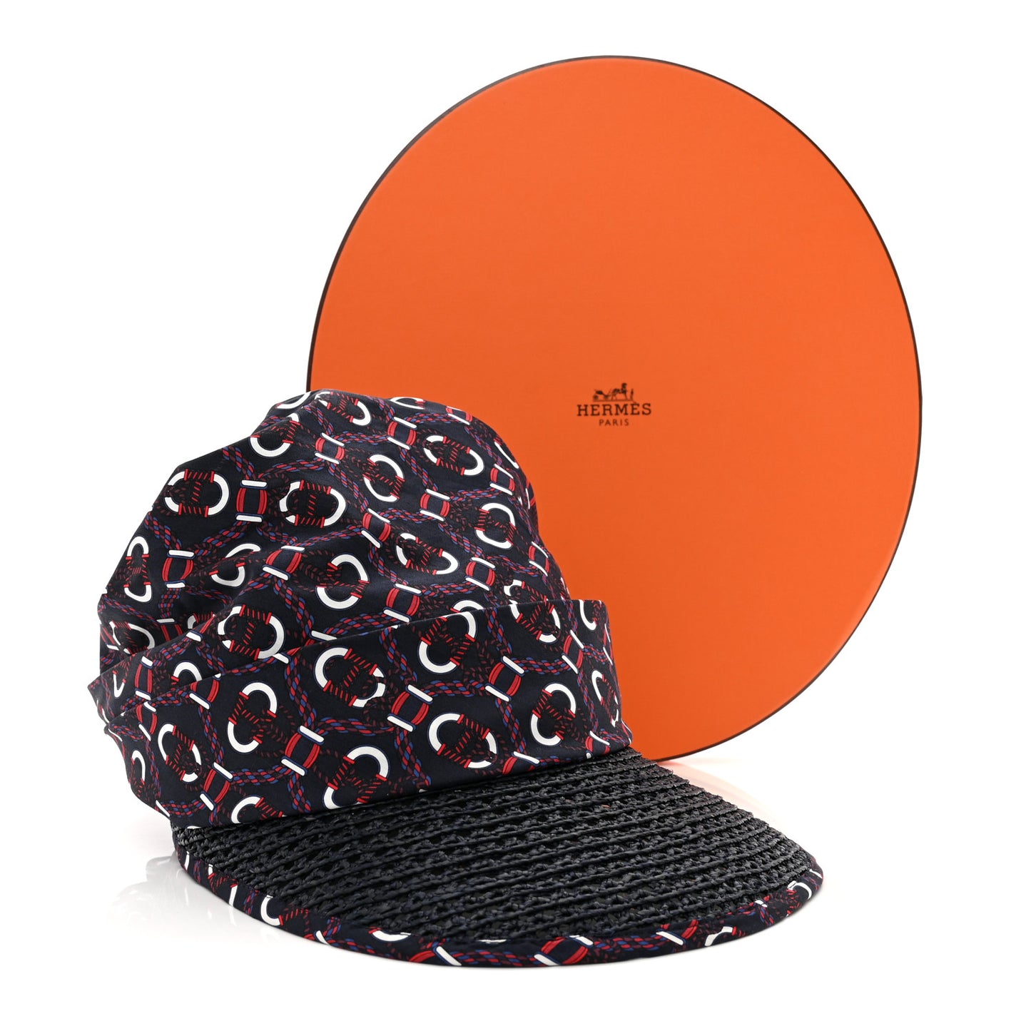 Raffia Silk Gemini Cap Marine Bleu Navy
