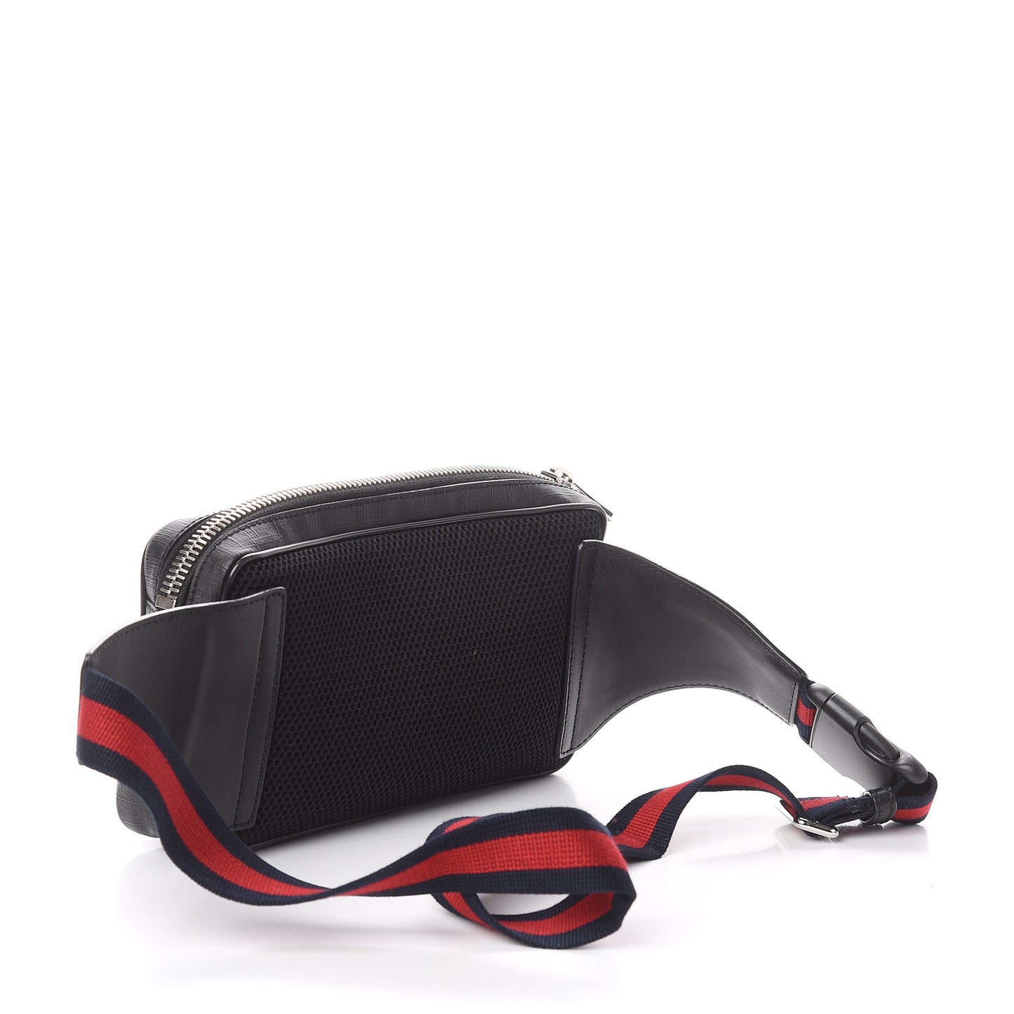 Soft GG Supreme Monogram Web Belt Bag Black Grey