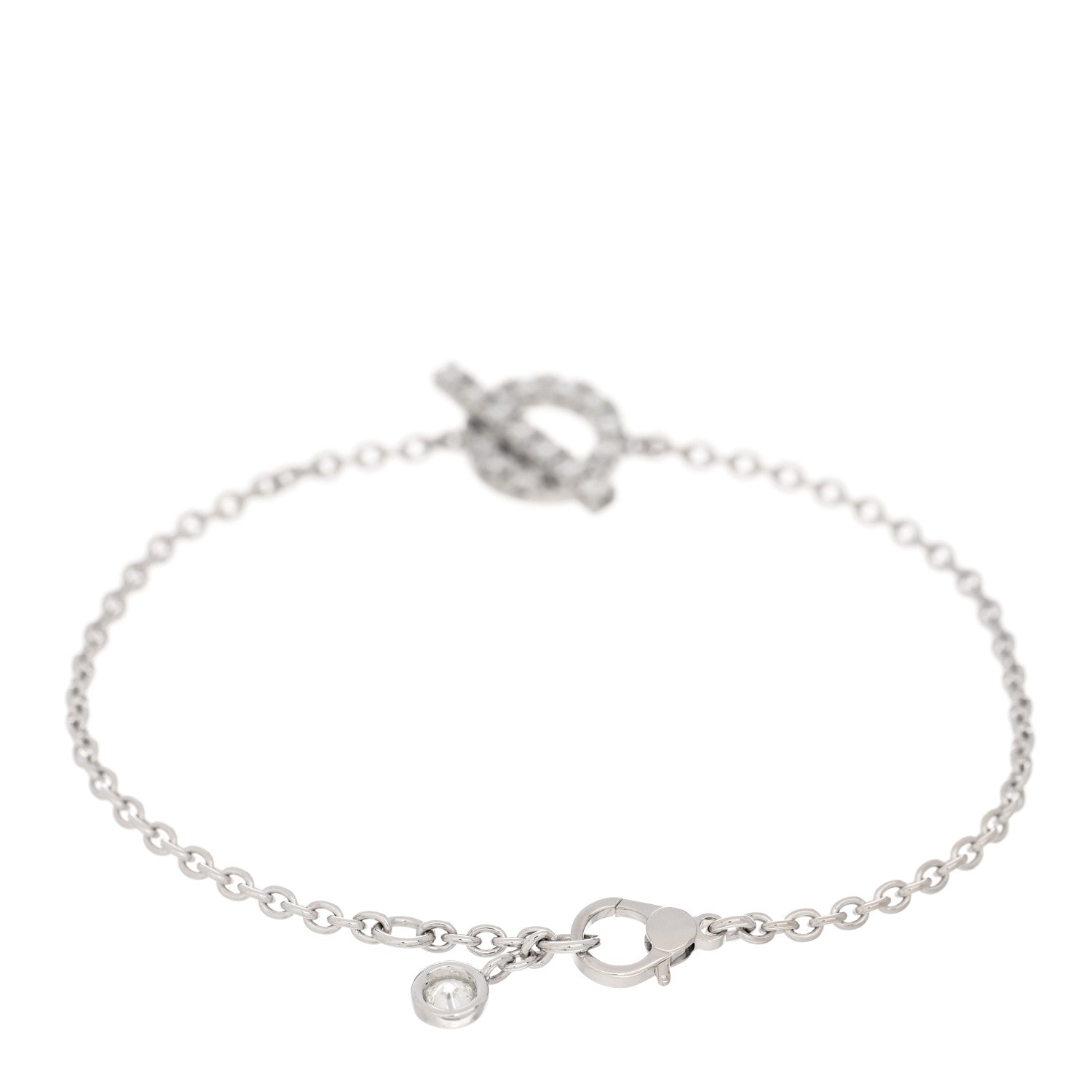 Hermes 18K White Gold Diamond Finesse Bracelet SH 2 of 4