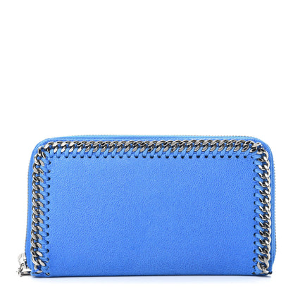 Stella McCartney Shaggy Deer Falabella Zip Around Wallet Blue 1 of 8