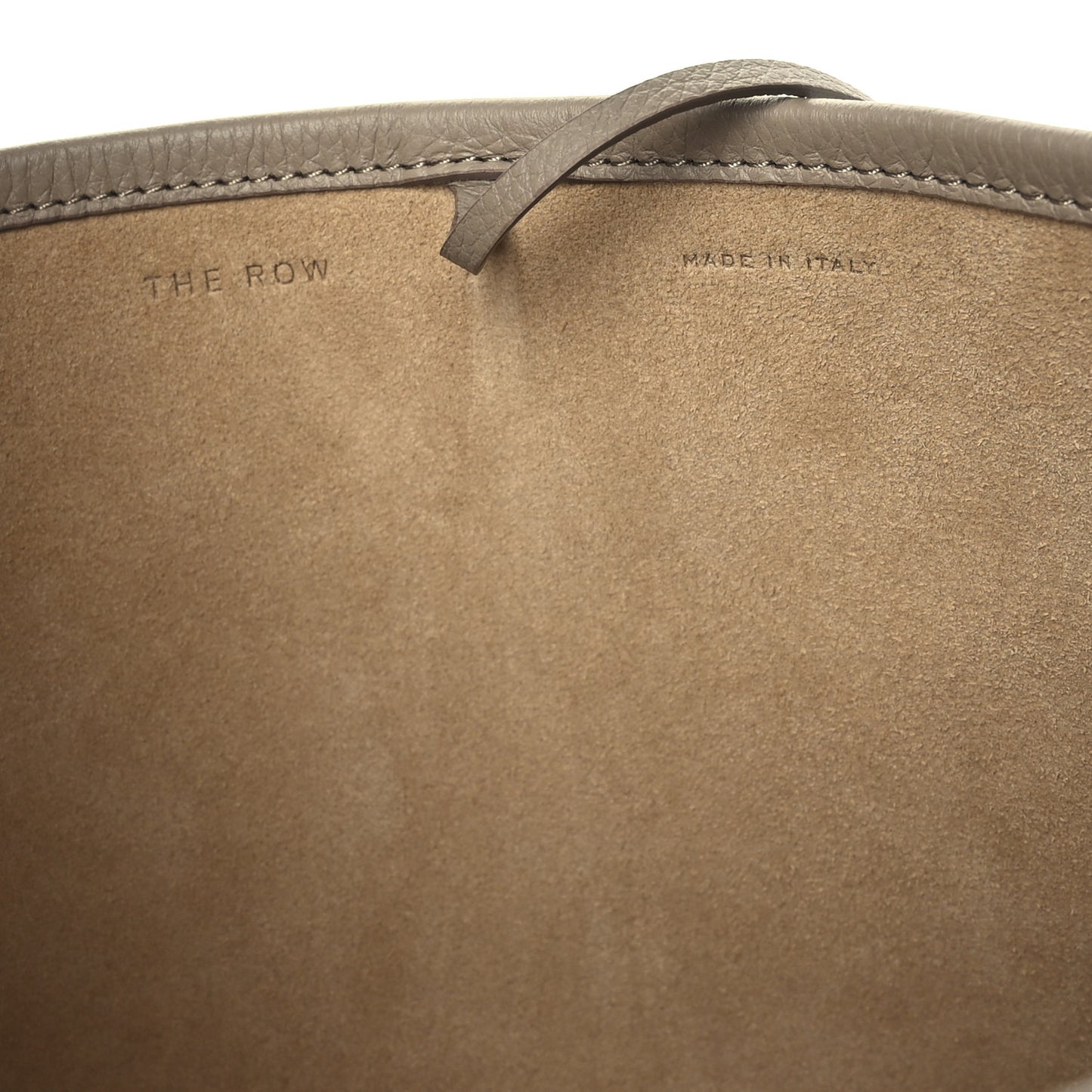 Grained Calfskin Medium N/S Park Tote Dark Taupe