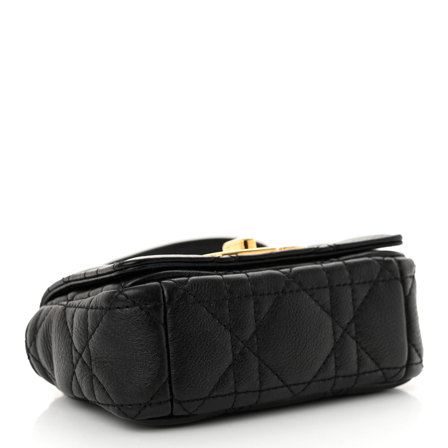 Christian Dior Supple Calfskin Cannage Micro Caro Bag Black 4 of 11