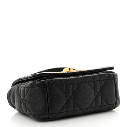 Christian Dior Supple Calfskin Cannage Micro Caro Bag Black 4 of 11