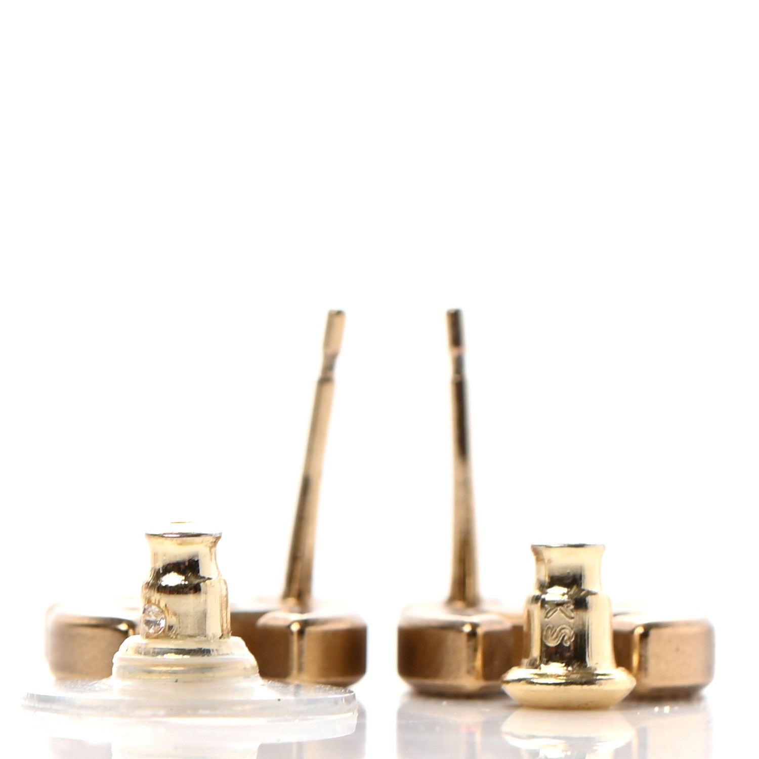Chanel Crystal CC Earrings Gold 3 of 4