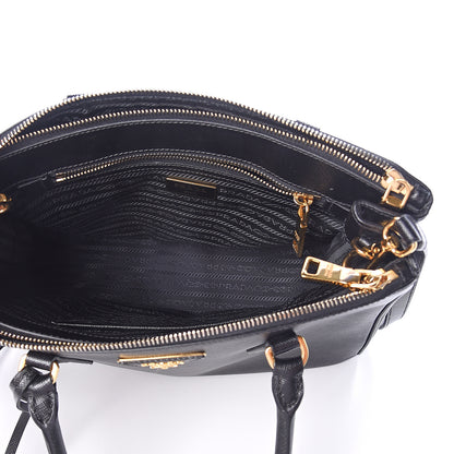 Prada Saffiano Small Galleria Double Zip Tote Black 4 of 8