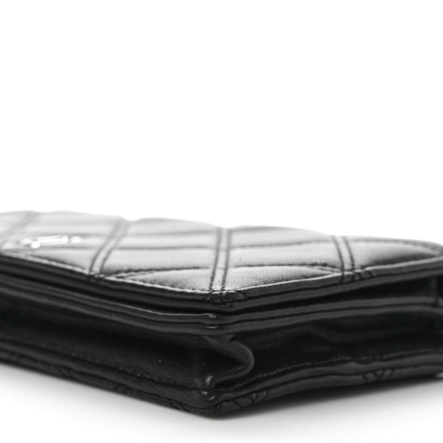 Marc Jacobs Calfskin Quilted Long Wallet Bag Black 8 of 10
