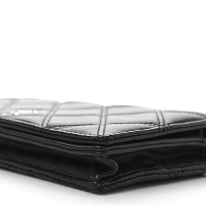 Marc Jacobs Calfskin Quilted Long Wallet Bag Black 8 of 10