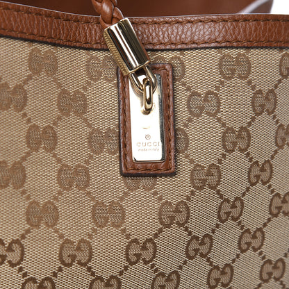 Gucci Monogram Cellarius Calfskin Medium Bella Tote Beige Ebony Cuir 14 of 14