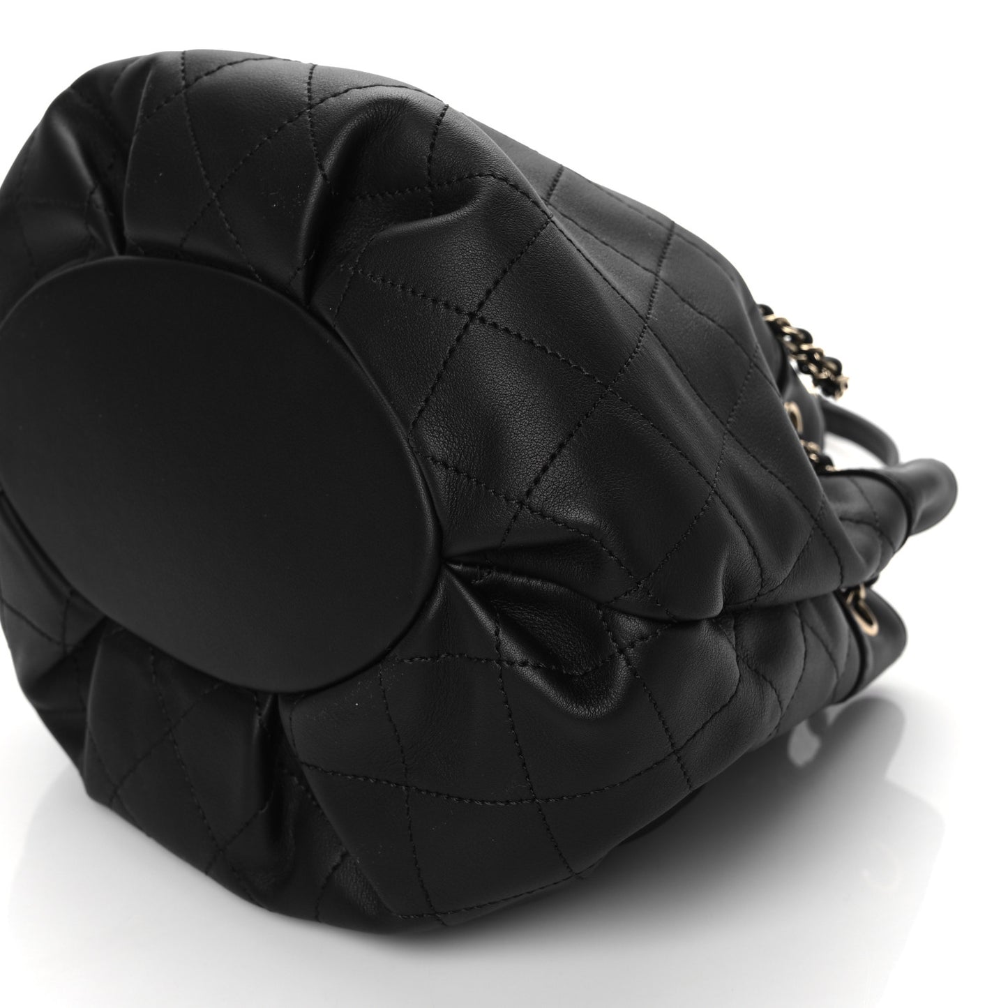 Calfskin Mini Drawstring CC Bag Black