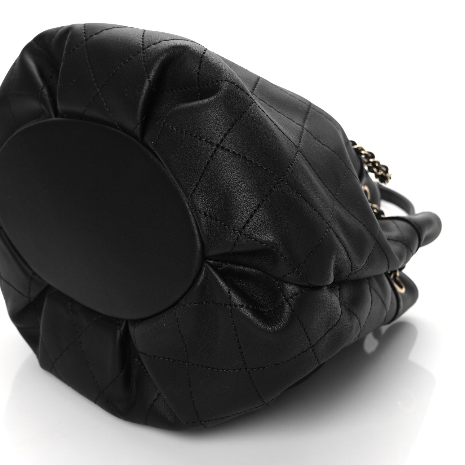 Chanel Calfskin Mini Drawstring CC Bag Black 10 of 10