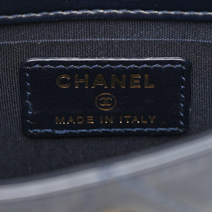 Chanel Shiny Lambskin Quilted Extra Mini Flap Navy Blue 6 of 10