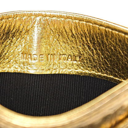 Chanel Metallic Calfskin Crocodile Embossed Cocodile Card Holder Gold 6 of 8