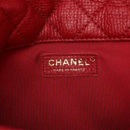 Chanel Calfskin Quilted XXL Travel Flap Bag Red 6 of 14