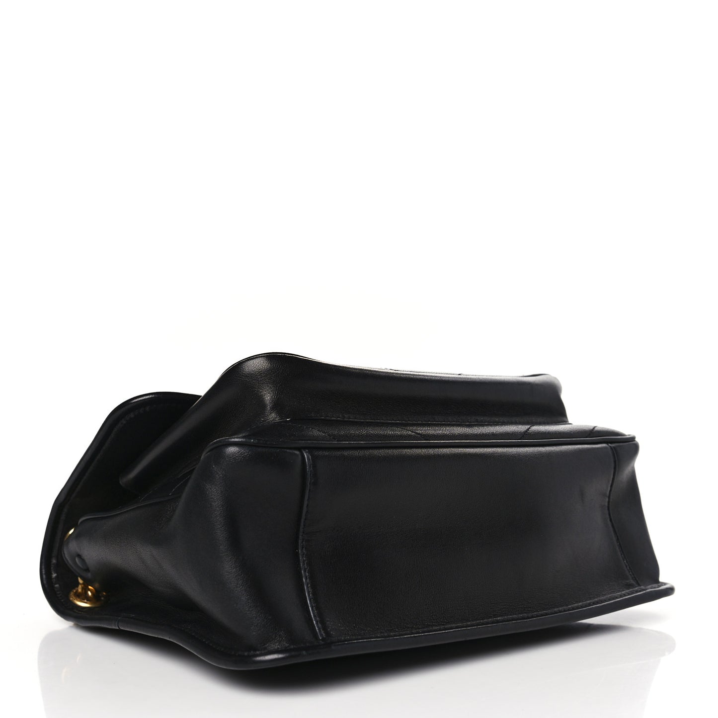 Lambskin Matelasse Monogram Medium Niki Chain Satchel Black