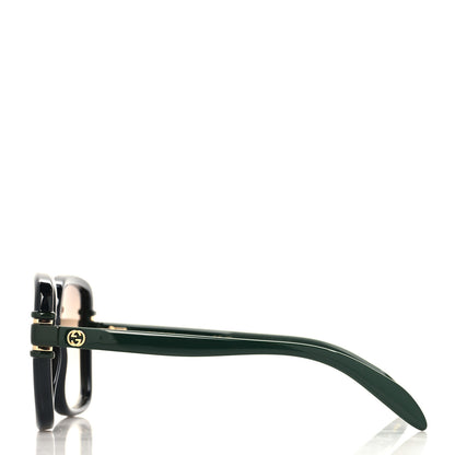 Gucci Acetate Interlocking G Square Sunglasses GG1066S Black Green 3 of 7