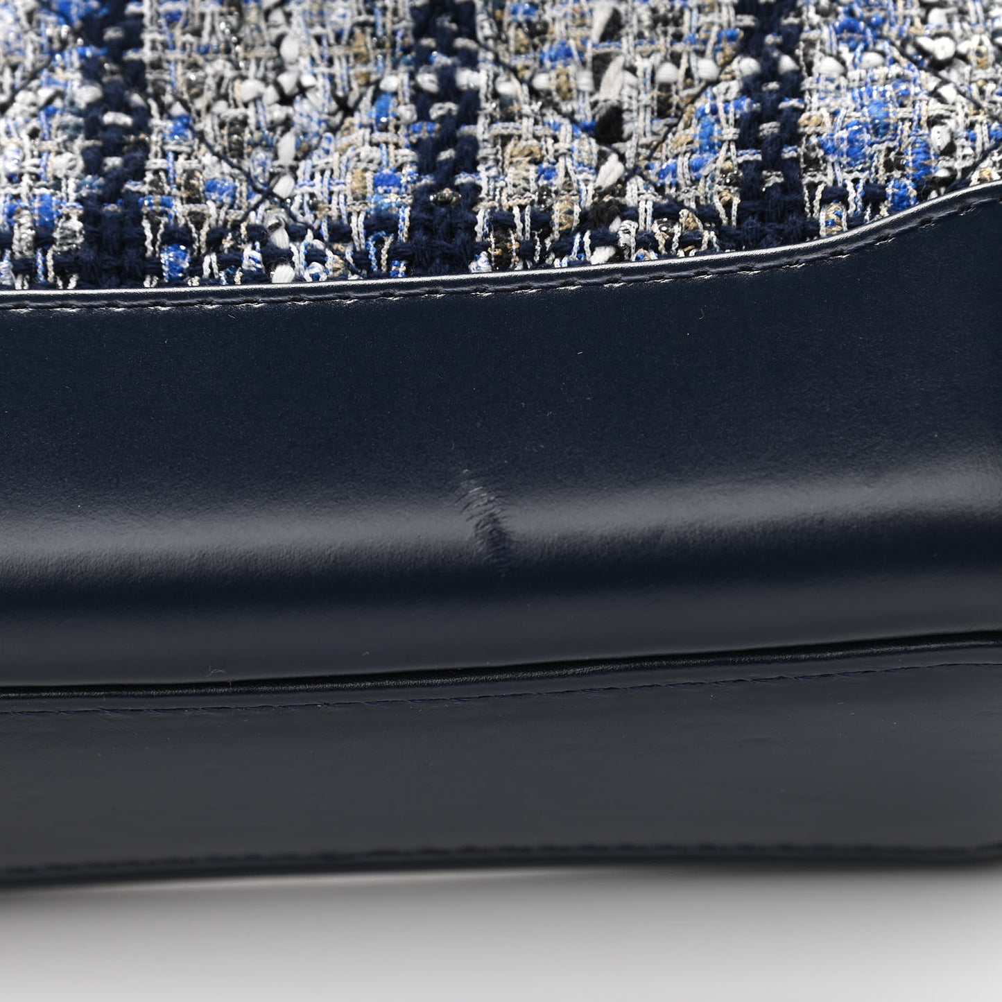 Tweed Calfskin Small Gabrielle Hobo Blue