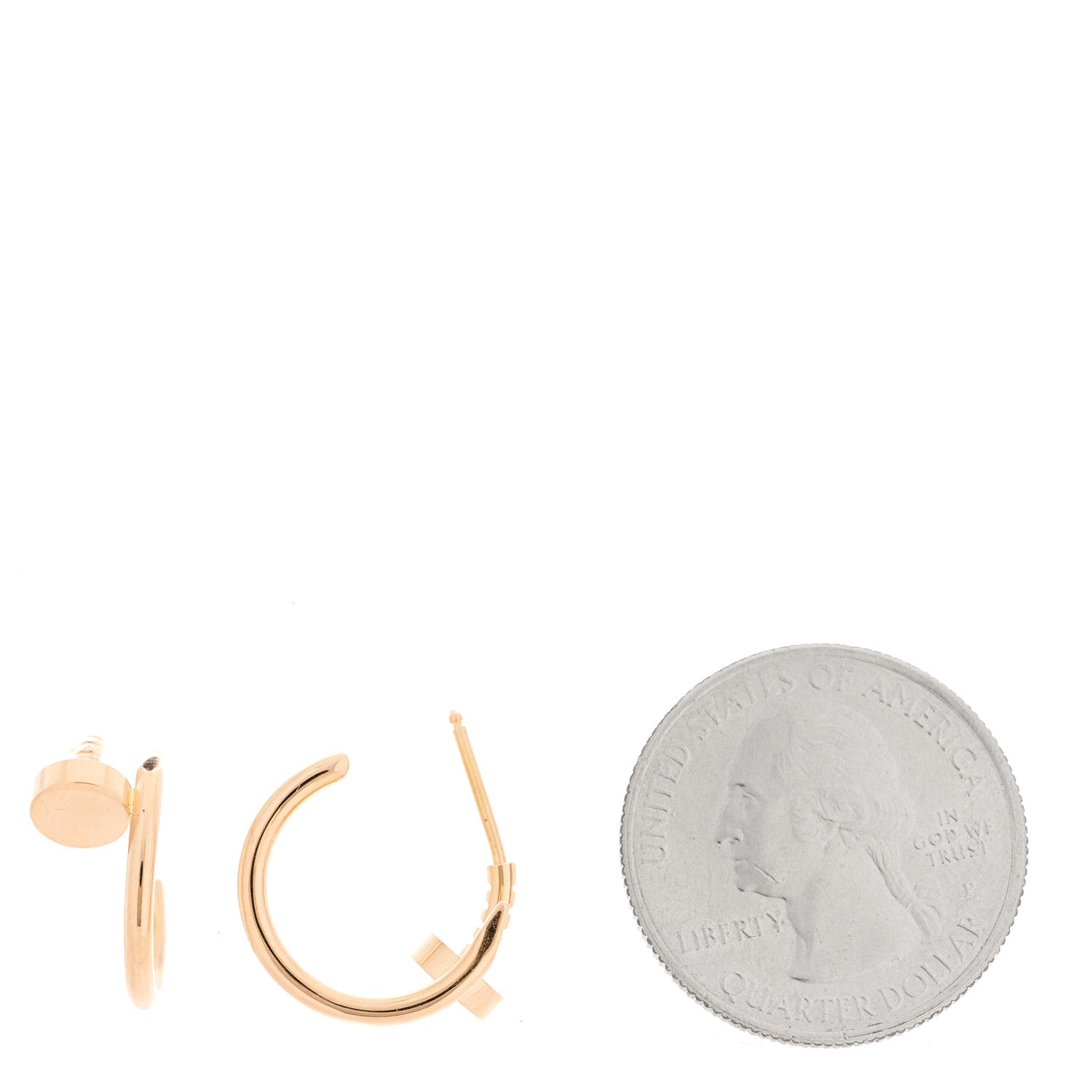 Cartier 18K Pink Gold Juste Un Clou Hoop Earrings 2 of 6