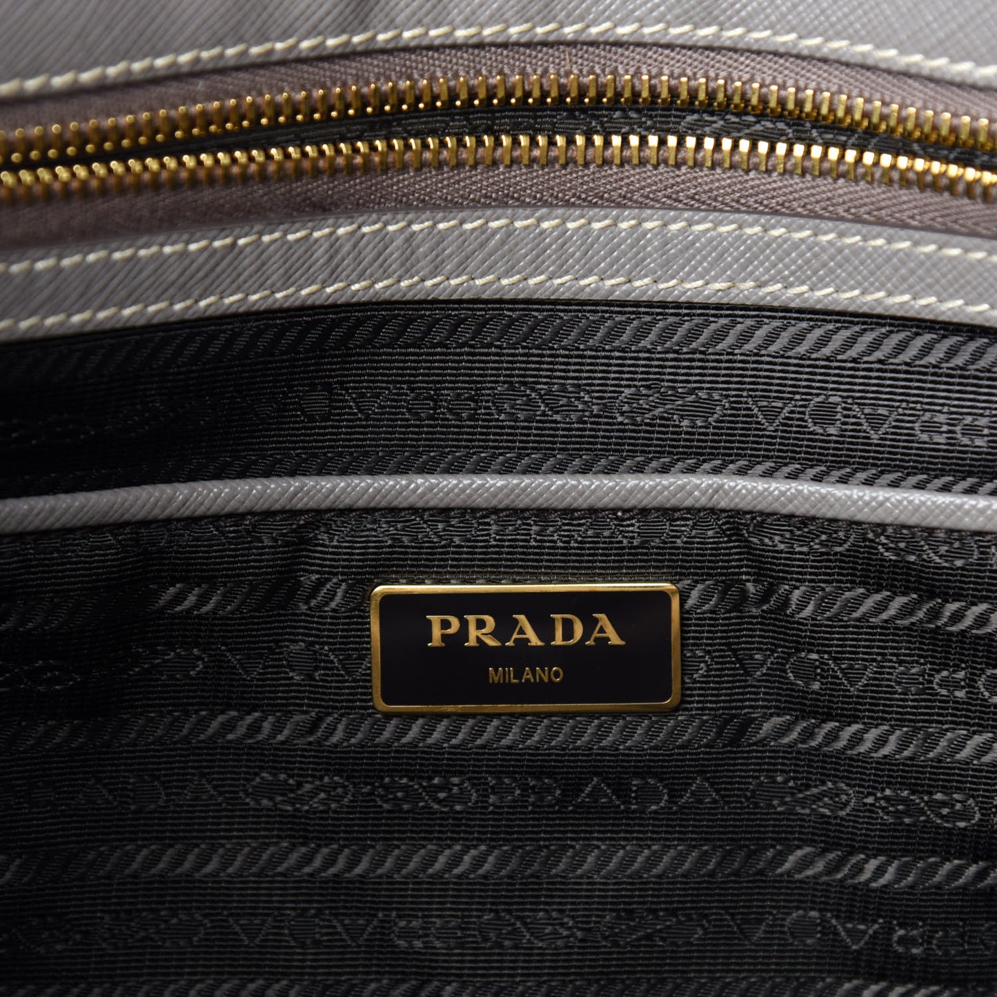 Saffiano Lux Large Double Zip Tote Argilla