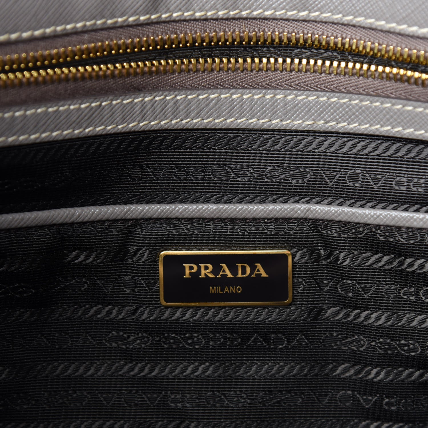 Prada Saffiano Lux Large Double Zip Tote Argilla 8 of 12