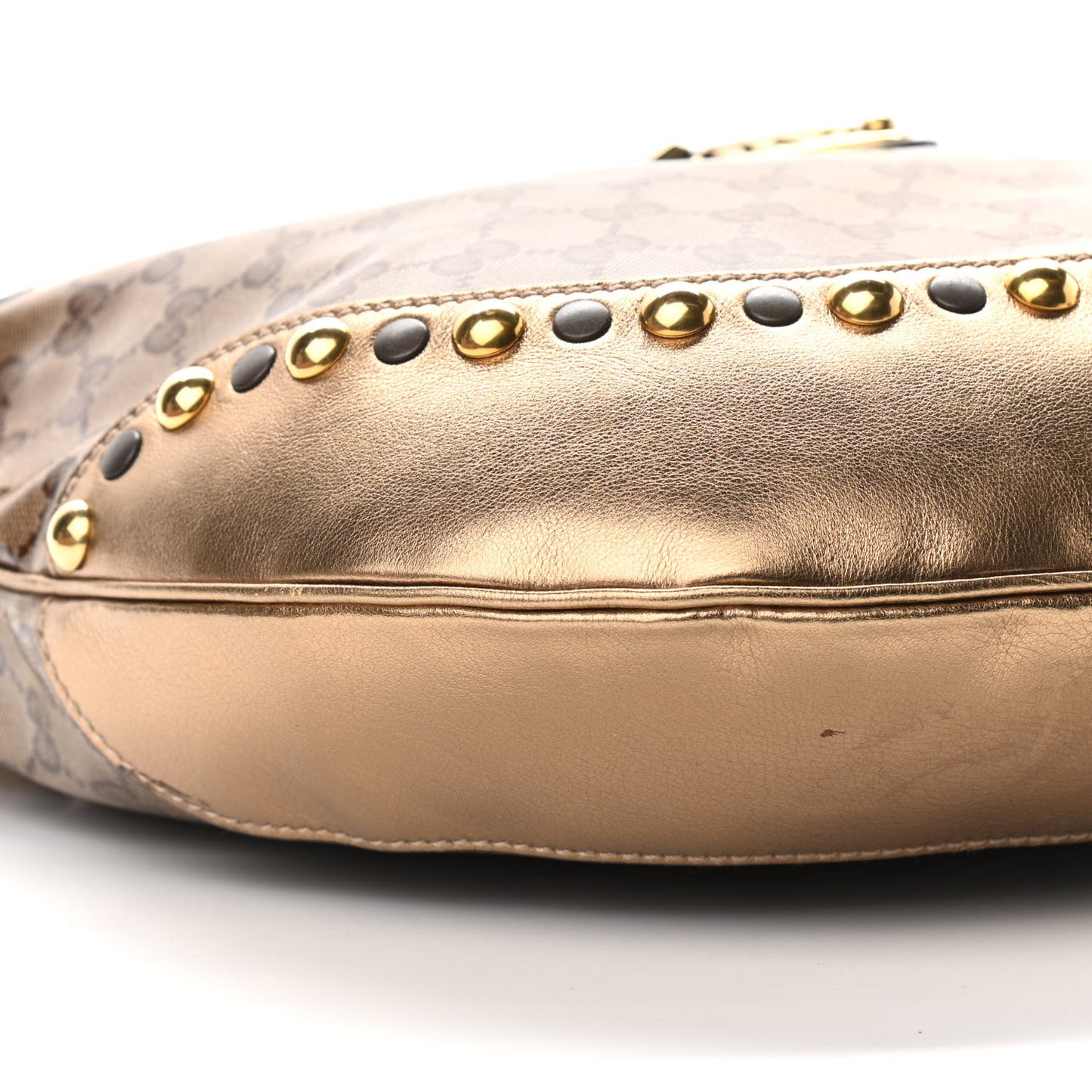 Crystal Monogram Babouska Hobo Gold