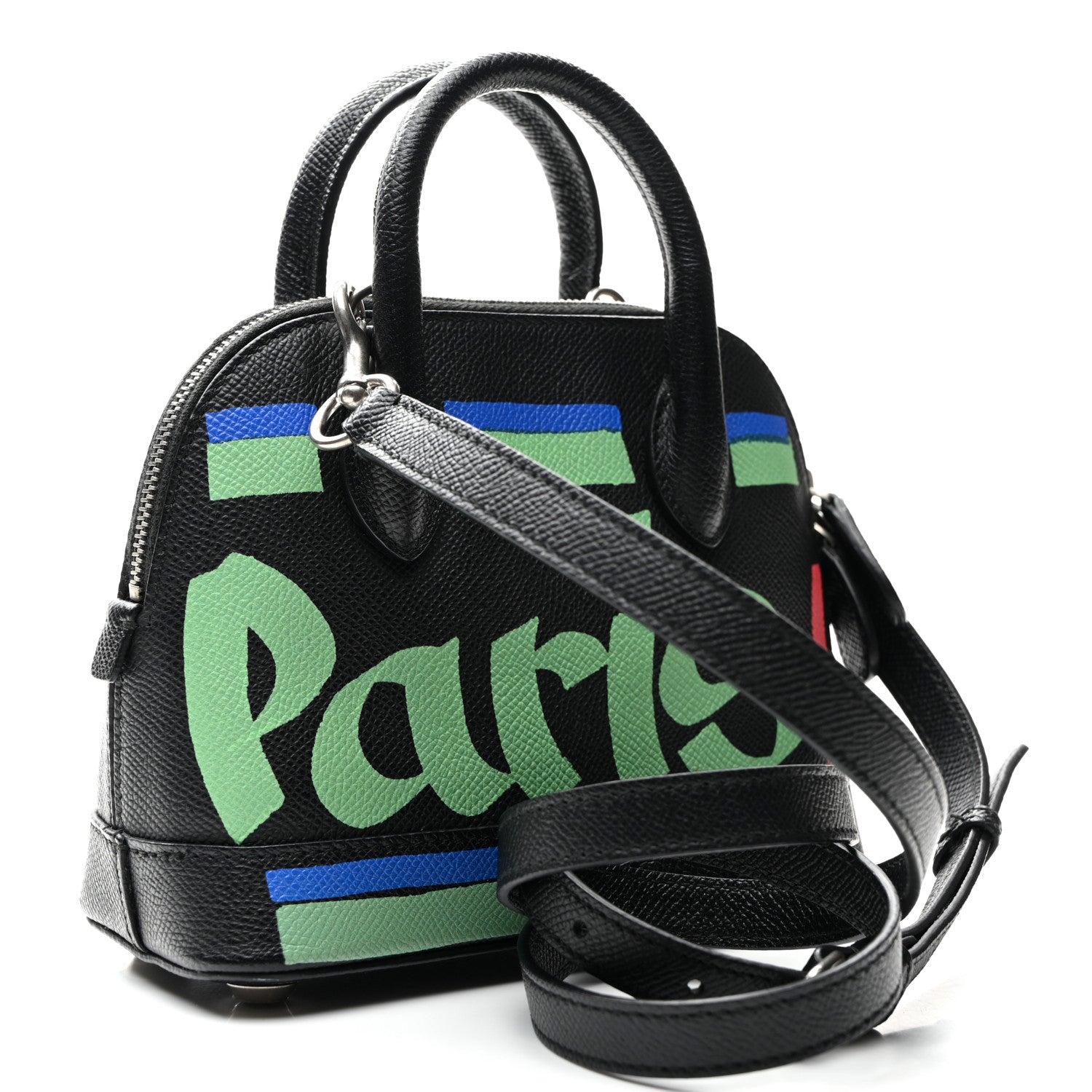 Balenciaga Signature Grained Calfskin Car Tag Print XXS Ville Top Handle Bag Black TBC 3 of 9