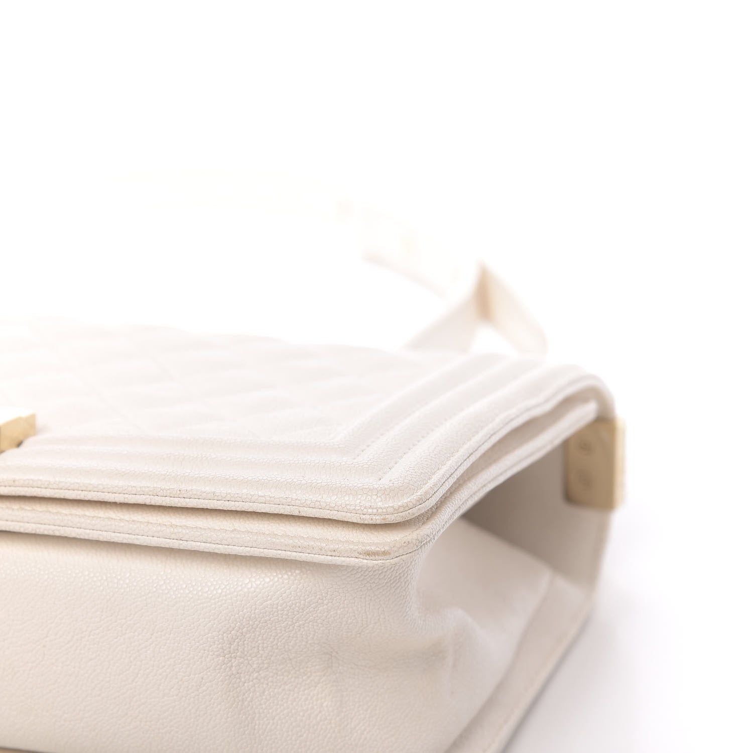 Chanel Caviar Quilted Medium Boy Flap Ivory 15 of 17