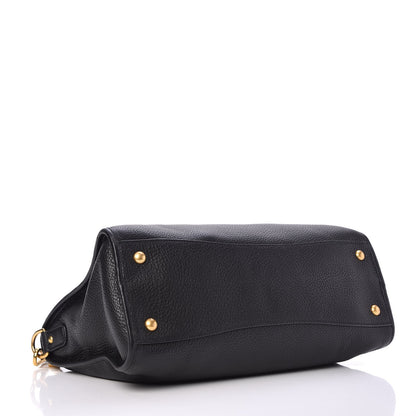 Prada Vitello Daino Shopping Satchel Black 5 of 13