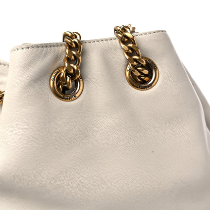 Saint Laurent Lambskin Matelasse Monogram Joe Backpack Cream 13 of 15