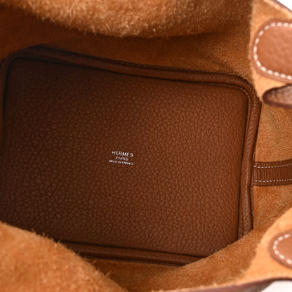 Hermes Taurillon Clemence Picotin Lock 18 PM Gold 5 of 11