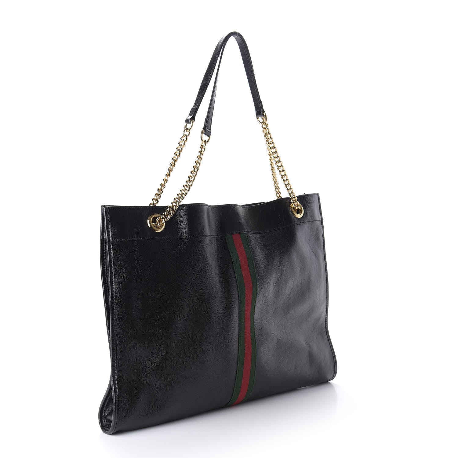 Gucci Calfskin Large Rajah Chain Tote Black 3 of 10